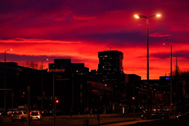 Zalazak sunca nad Zagrebom