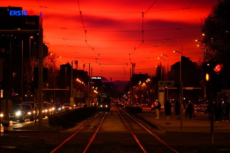 Zalazak sunca nad Zagrebom