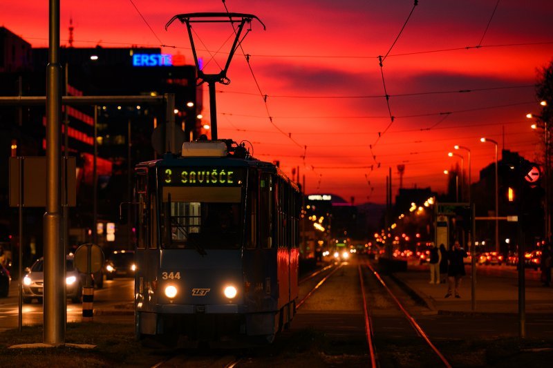 Zalazak sunca nad Zagrebom