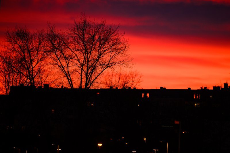 Zalazak sunca nad Zagrebom