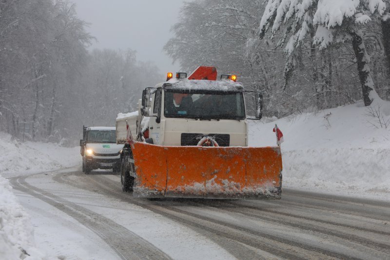 Novi snijeg kod Plitvičkih jezera