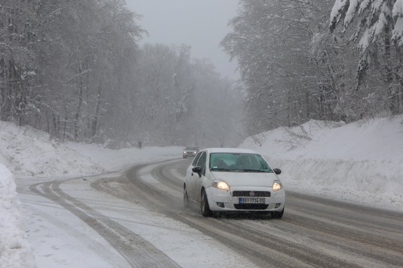 Novi snijeg kod Plitvičkih jezera