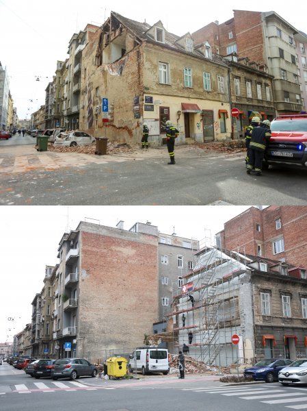 Lokacije Zagreba nakon potresa i danas, nakon tri godine