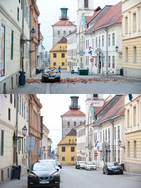 Lokacije Zagreba nakon potresa i danas, nakon tri godine