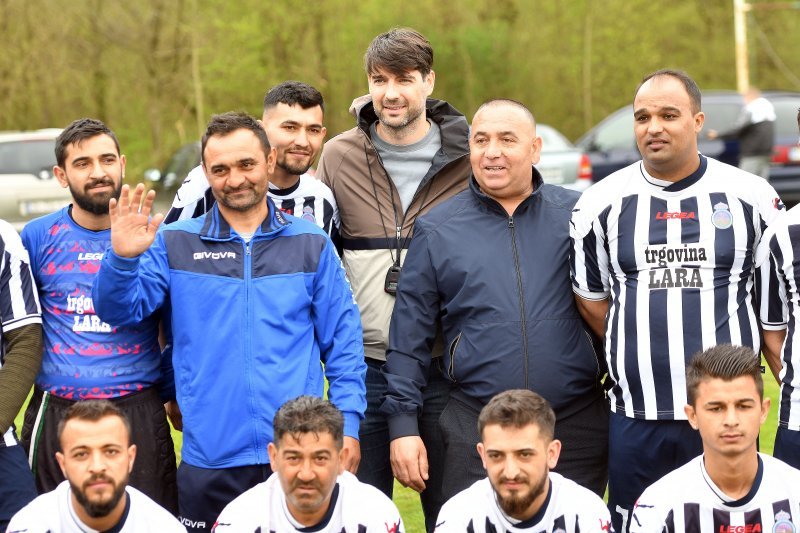 Vedran Ćorluka i Robert Knjaz na snimanju