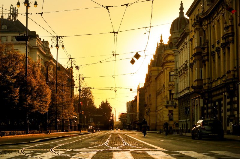 Prazne ulice u Zagrebu