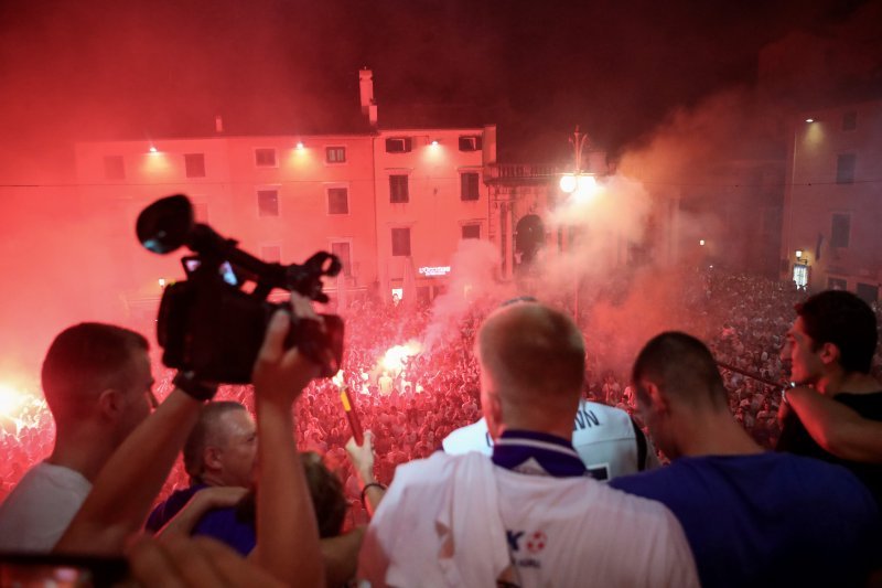 Zadar slavi svoje heroje - doček košarkaša Zadra na Narodnom trgu, 4.6.2023.