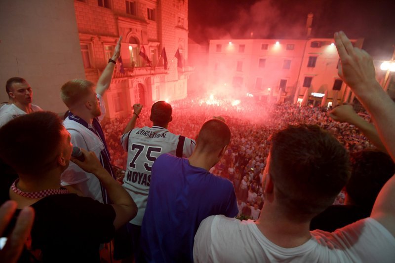 Zadar slavi svoje heroje - doček košarkaša Zadra na Narodnom trgu, 4.6.2023.