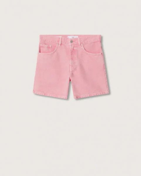 Mango - roze traper široke kratke hlače