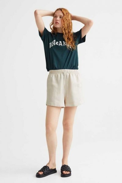 H&M - pamučne široke kratke hlače