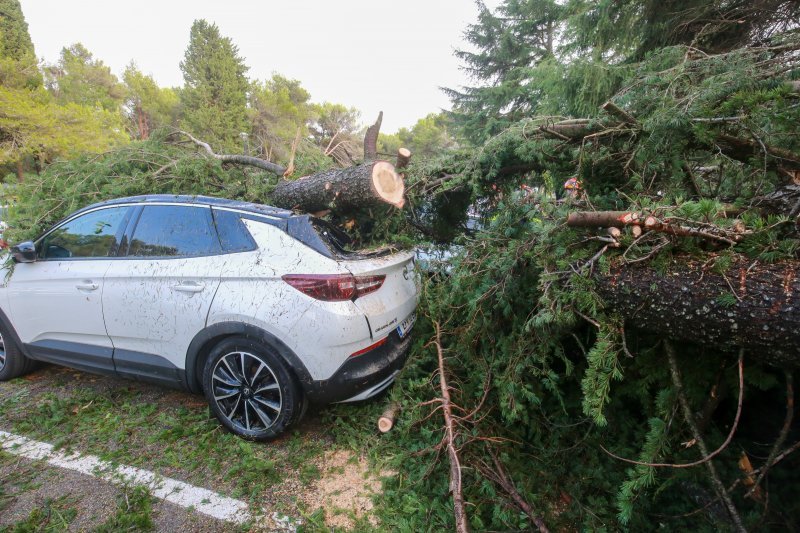 Jak vjetar popraćen obilnom kišom poharao Novigrad i okolicu