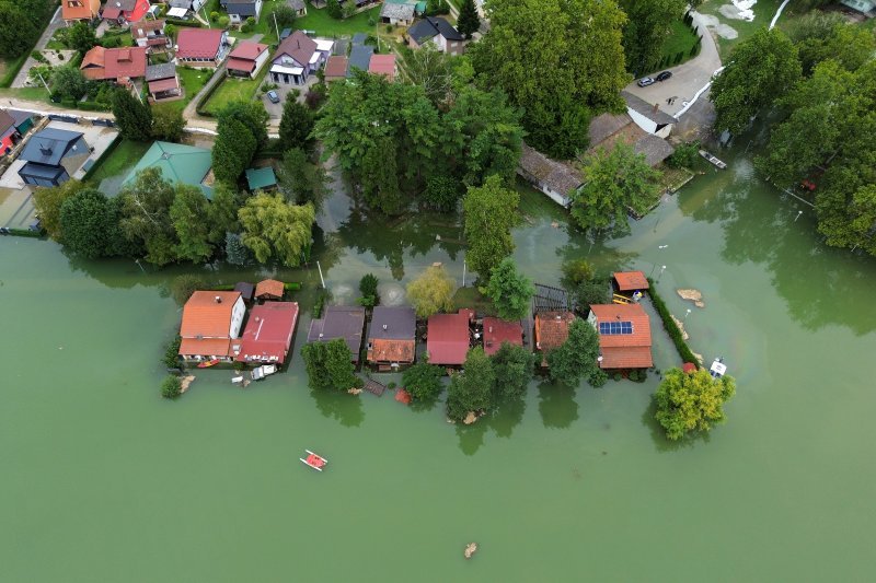 Đelekovec: Pogled iz zraka na posljedice poplave na jezeru Šoderica