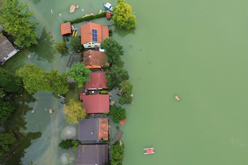 Đelekovec: Pogled iz zraka na posljedice poplave na jezeru Šoderica