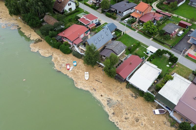 Đelekovec: Pogled iz zraka na posljedice poplave na jezeru Šoderica