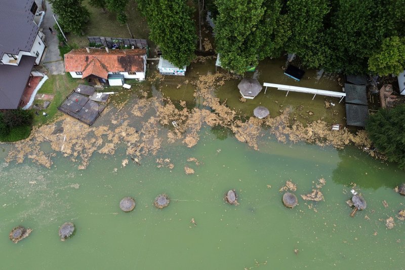 Đelekovec: Pogled iz zraka na posljedice poplave na jezeru Šoderica