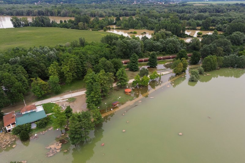 Đelekovec: Pogled iz zraka na posljedice poplave na jezeru Šoderica