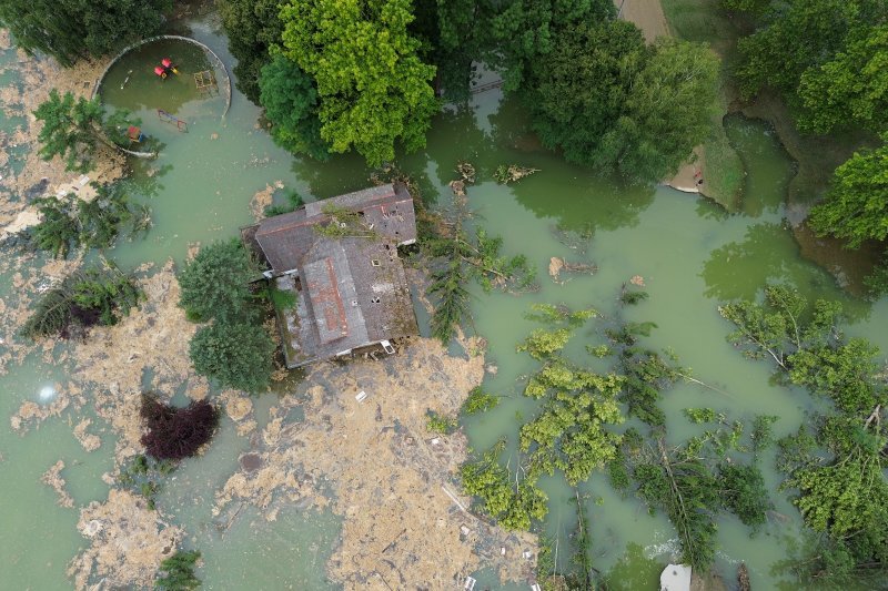 Đelekovec: Pogled iz zraka na posljedice poplave na jezeru Šoderica