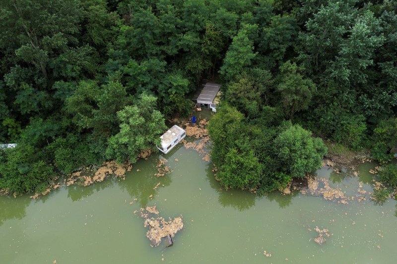 Đelekovec: Pogled iz zraka na posljedice poplave na jezeru Šoderica