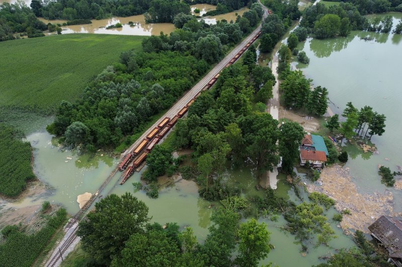 Đelekovec: Pogled iz zraka na posljedice poplave na jezeru Šoderica