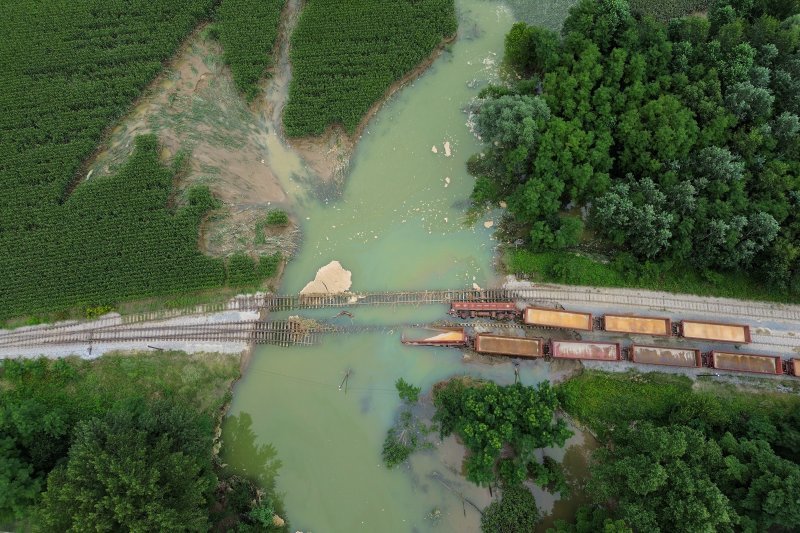 Đelekovec: Pogled iz zraka na posljedice poplave na jezeru Šoderica