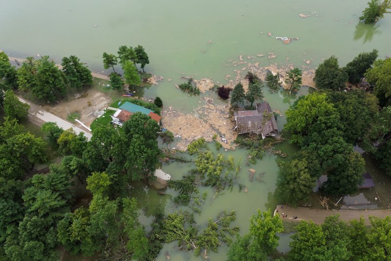 Đelekovec: Pogled iz zraka na posljedice poplave na jezeru Šoderica