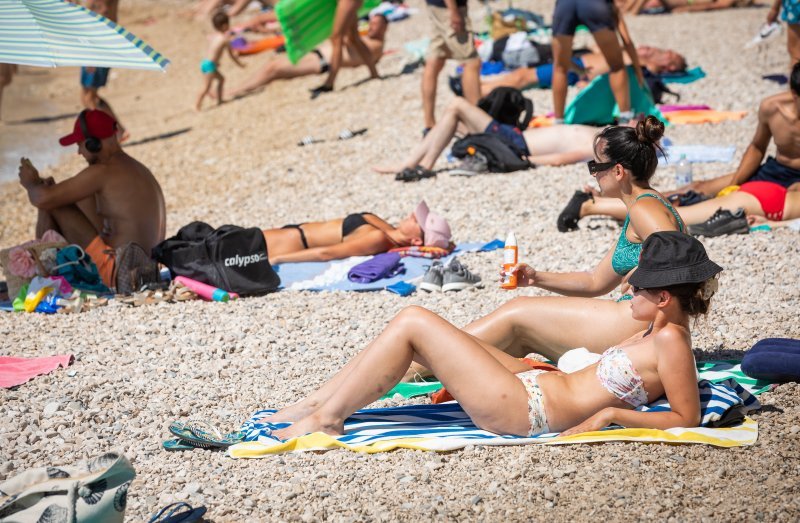 Gužva na plažama u Splitu