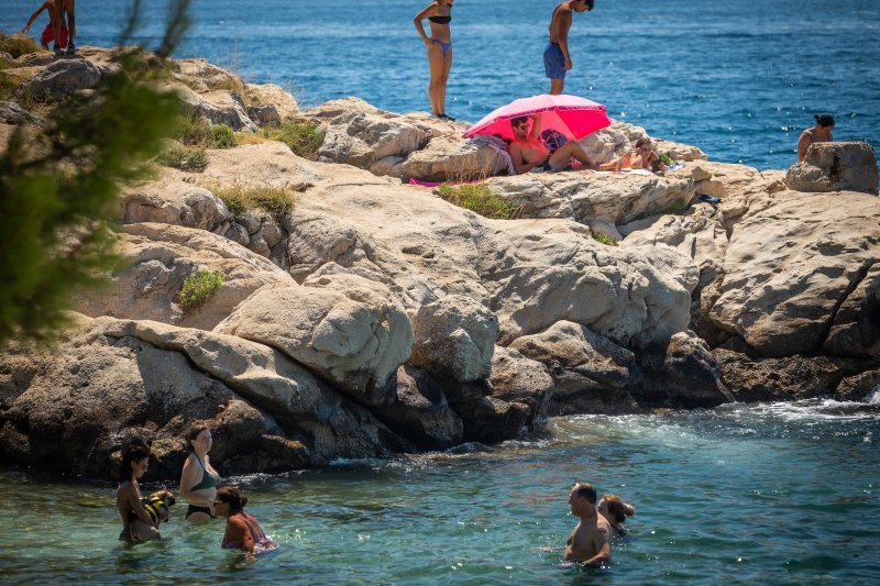 Gužva na plažama u Splitu