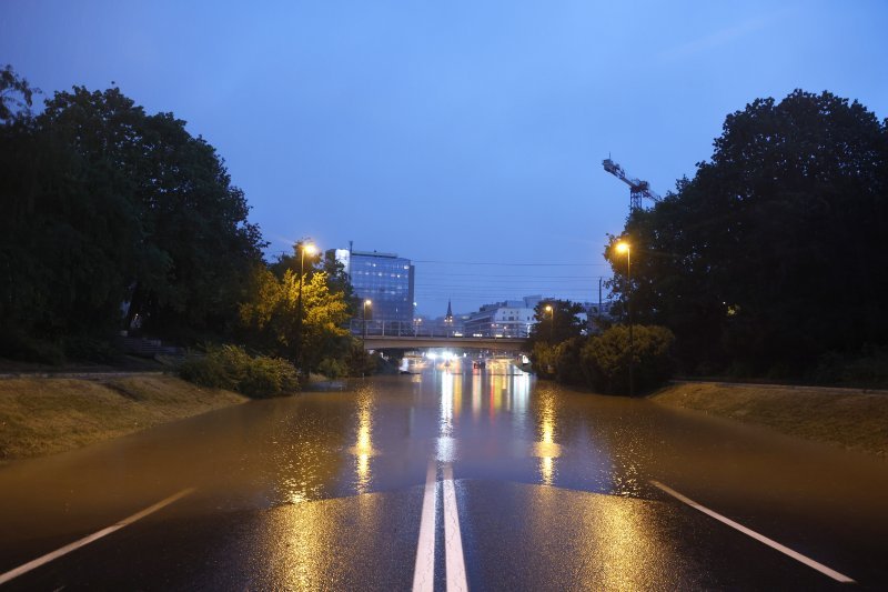 Poplavljen podvožnjak u Ljubljani