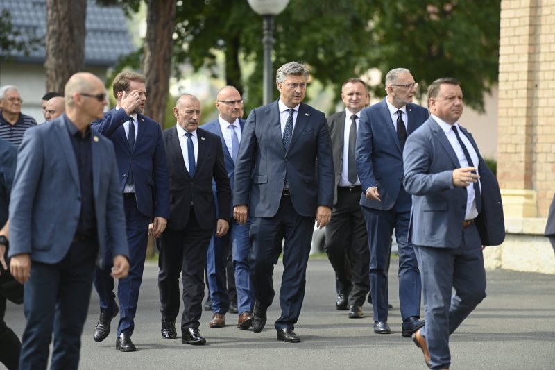 Mario Banožić, Tomo Medved, Andrej Plenković, Davor Božinović