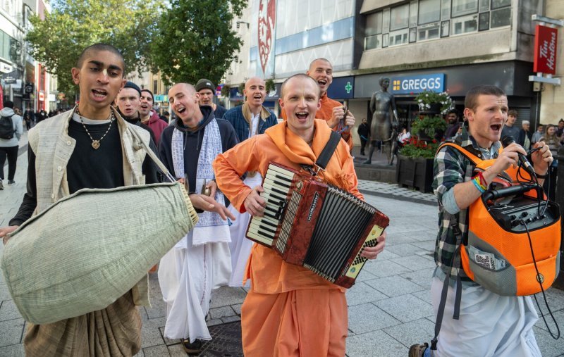 Cardiff, 15.10.2023 - Nogomet: Hrvatski navijači pred utakmicu Wales - Hrvatskab