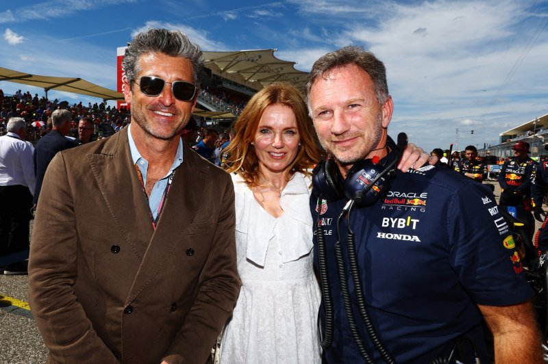 Patrick Dempsey, Geri Halliwell i Christian Horner