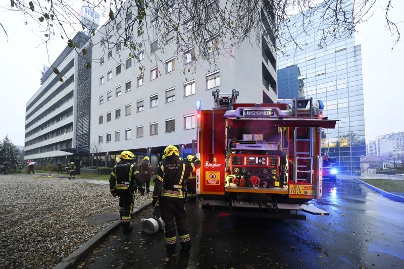 Požar u sjedištu HEP-a u Zagrebu