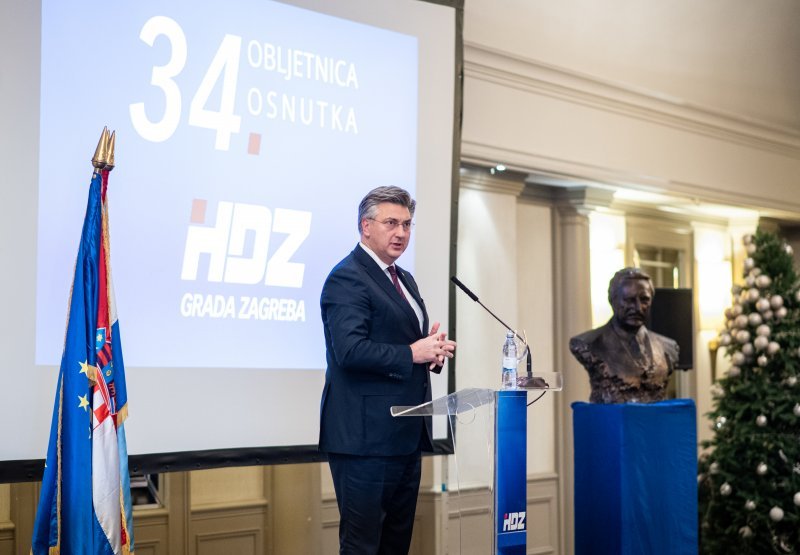 Andrej Plenković na proslavi 34. obljetnice osnivanja HDZ-a