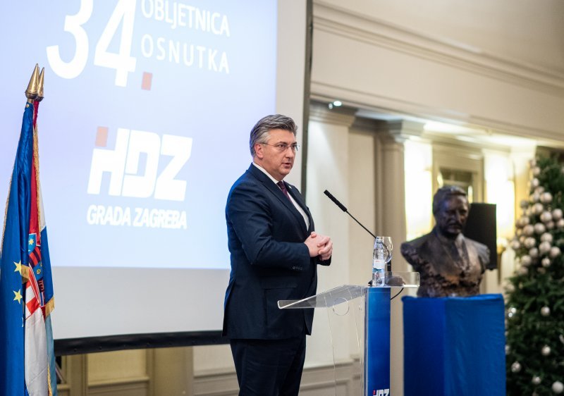 Andrej Plenković na proslavi 34. obljetnice osnivanja HDZ-a