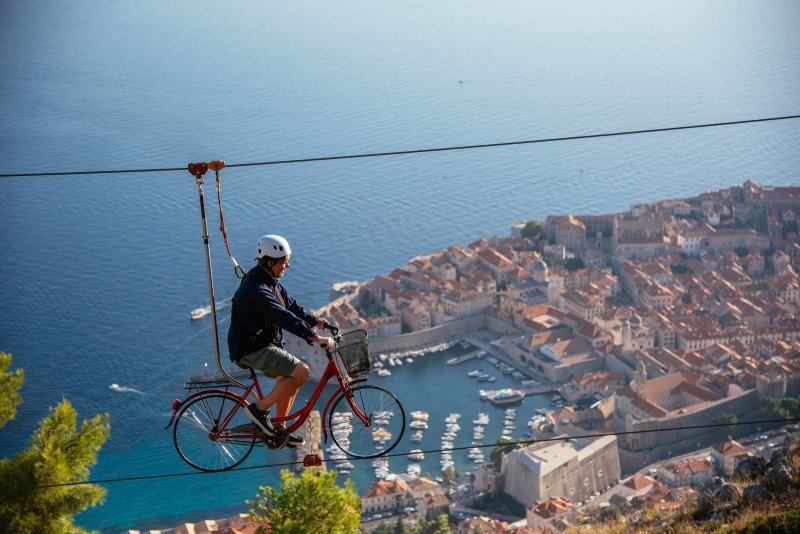 Skybike iznad Dubrovnika