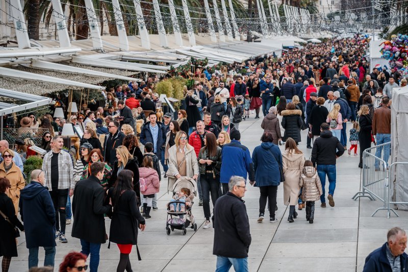 Split: Gužva na Rivi na Silvestrovo