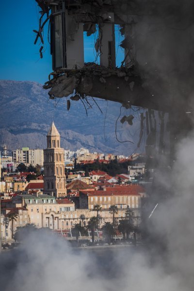 Nastavak rušenja hotela Marjan u Splitu