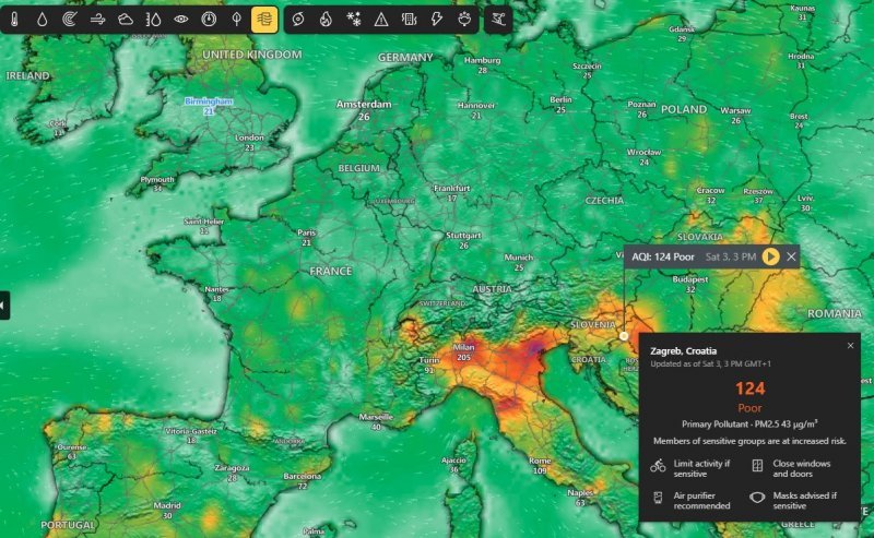 Zagreb zagađen smogom