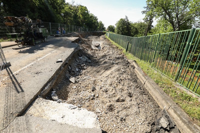 Zagreb: Klizište na Pantovčaku