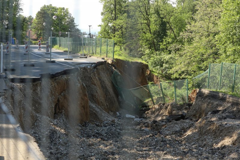 Zagreb: Klizište na Pantovčaku