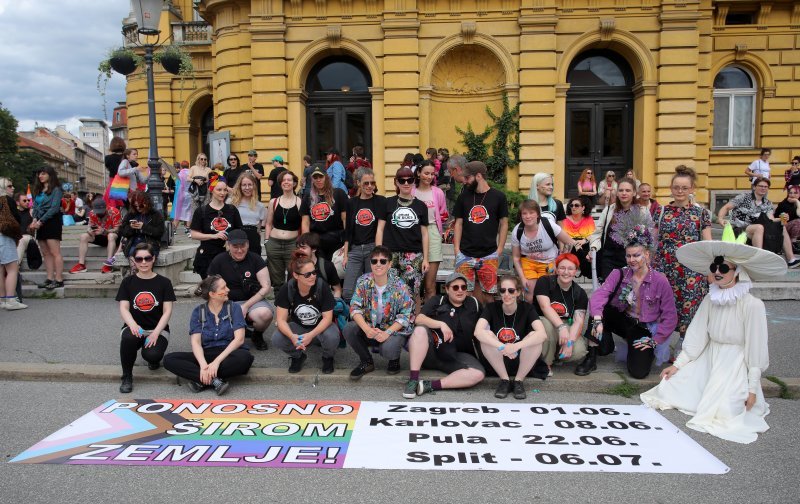 Okupljanje sudionika 23. Zagreb Pridea, središnje nacionalne Povorke ponosa LGBTIQ zajednice