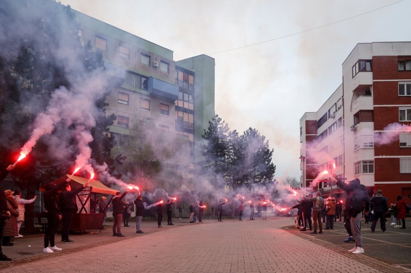 Doček Zrinke Ljutić u njezinom kvartu Sloboštini