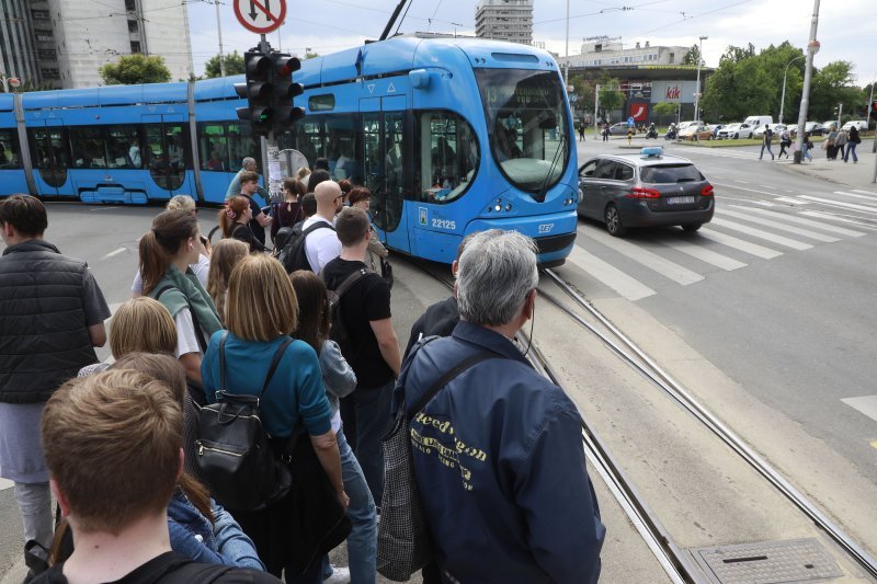 Gužva na Savskoj ulici u Zagrebu