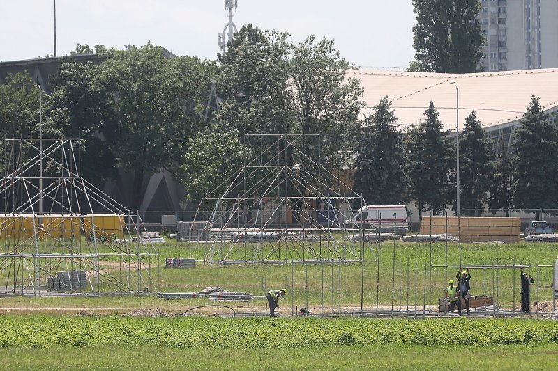 Pripreme za Thompsonov koncert na Hipodromu
