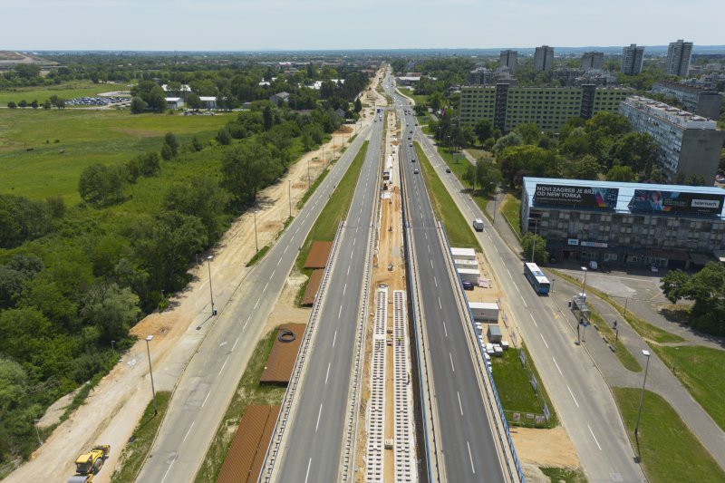 Radovi u Sarajevskoj ulici u Zagrebu snimljeni iz zraka