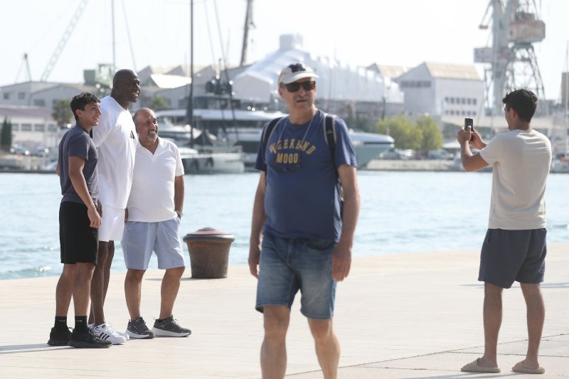 Magic Johnson s obitelji i prijateljima u Trogiru