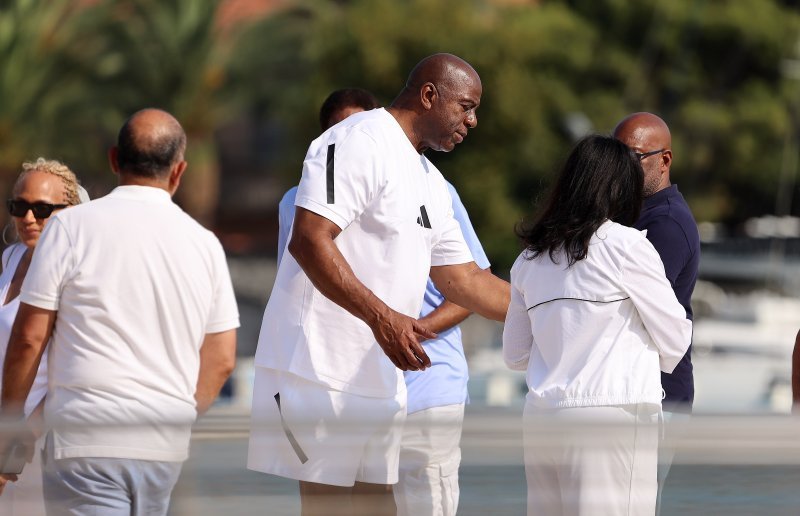 Magic Johnson s obitelji i prijateljima u Trogiru