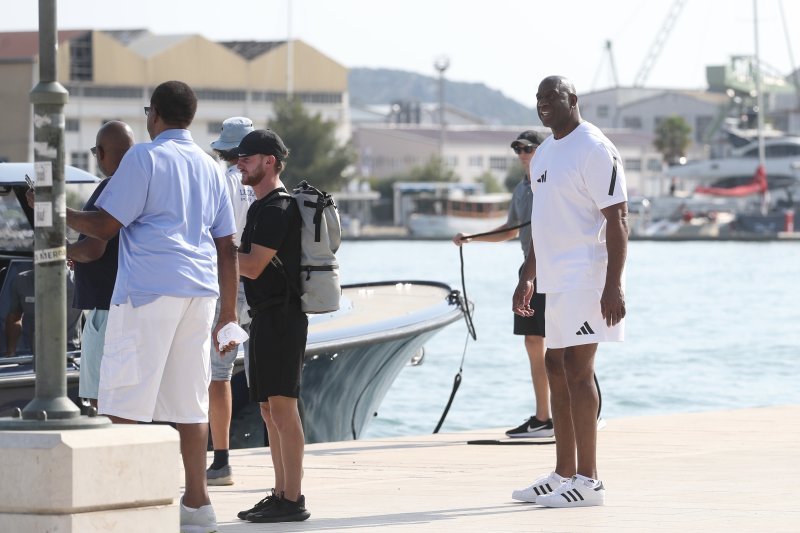 Magic Johnson s obitelji i prijateljima u Trogiru
