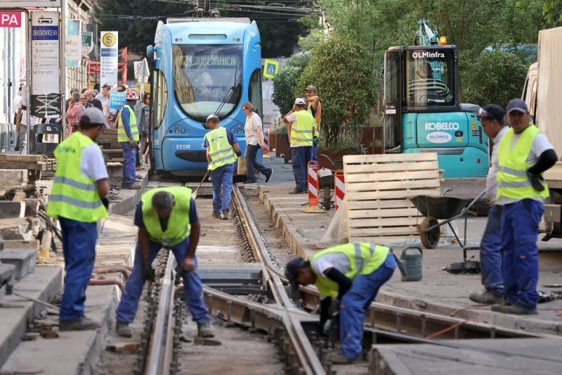 U Draškovićevoj u Zagrebu su u tijeku radovi na sanaciji pruge
