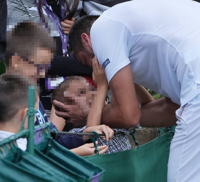 Marin Čilić sa sinom nakon pobjede